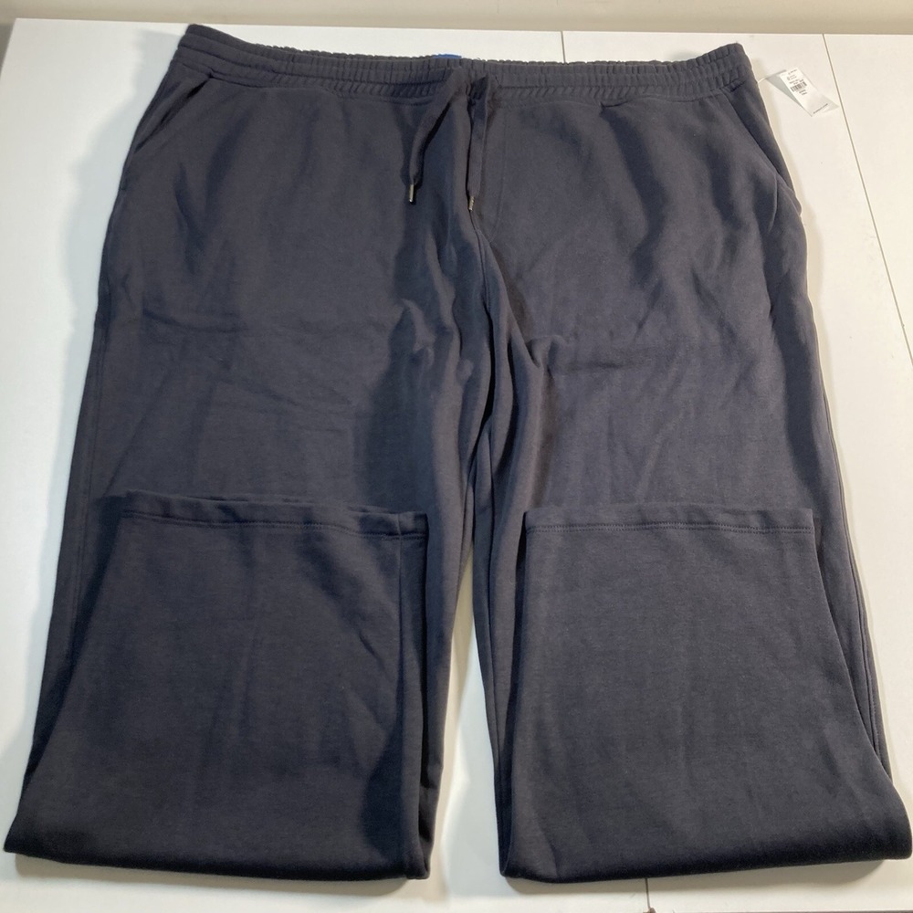 NEW Old Navy Sweatpants 4XLT Tall Blue Fleece Soft Lounge Drawstring Elastic NWT